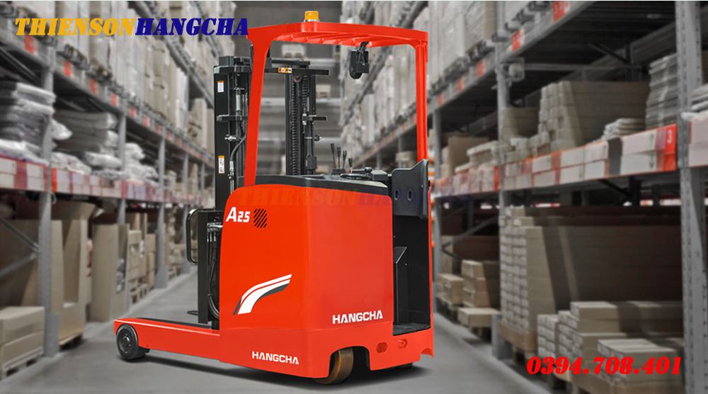 Xe nâng điện reach truck đứng lái