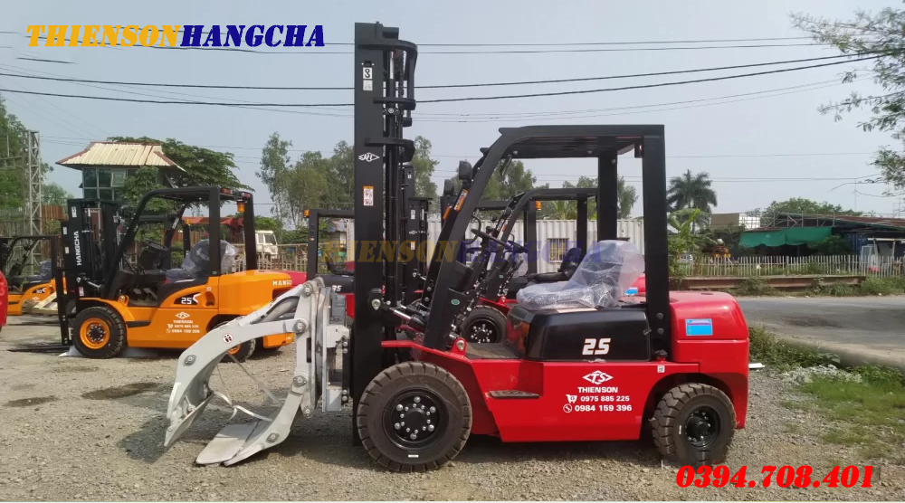 Xe nâng kẹp giấy