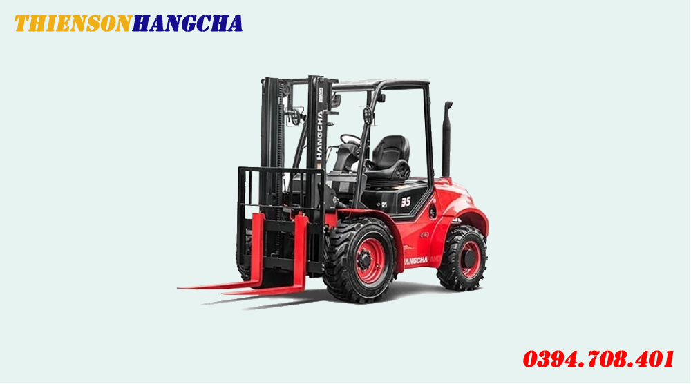 xe nâng dầu địa hình 2 cầu 3.5 - 5 tấn