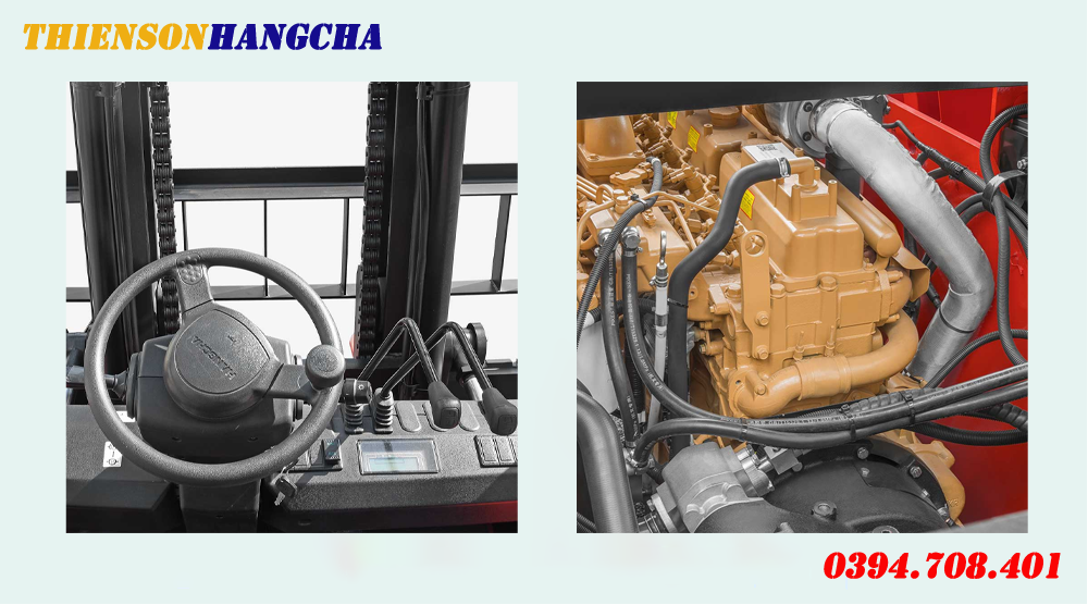 các chi tiết của xe nâng dầu trọng tải lớn Trung Quốc