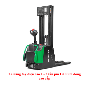 Xe nâng tay điện cao 1 - 2 tấn Pin Lithium dòng CAO CẤP